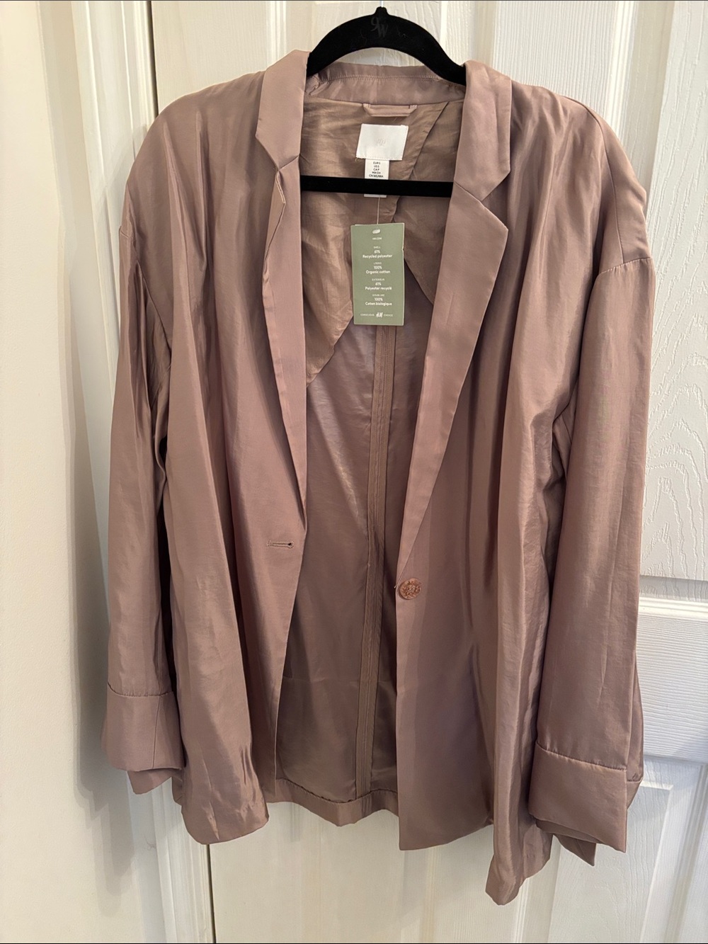 H&M Mauve Satin Blazer Jacket